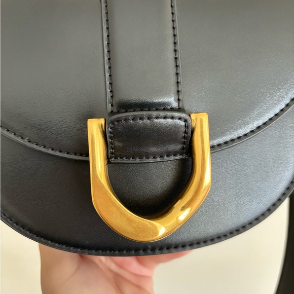 Charles & Keith Mini Gabine Saddle Bag - Black - Picture 8 of 15